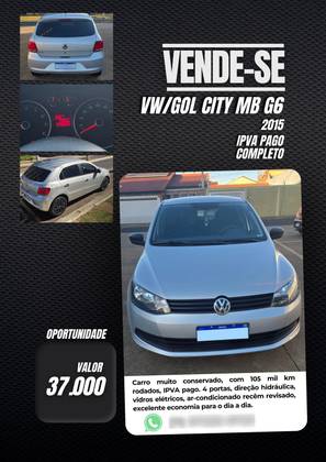 VOLKSWAGEN GOL 1.0 MI CITY 8V FLEX 4P MANUAL VOLKSWAGEN GOL 1.0 MI CITY 8V FLEX 4P MANUAL